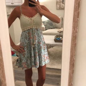 Crochet and Floral dress